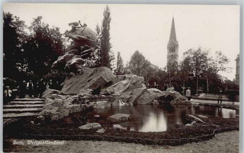Bern - Weltpostdenkmal - Schweiz - ca 1915 Foto AK