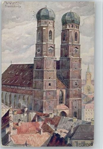 München Frauenkirche - Gewerbeschau 1912 AK