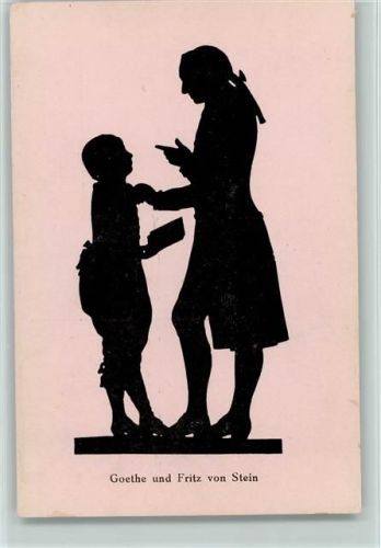 1918 Fritz von Stein und Goethe - Scherenschnitt