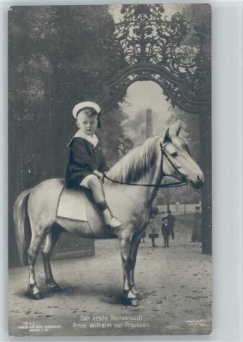der este Reitversuch von Prinz Wilhelm - Nr. 1942 Liersch