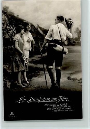 Serie Ein Sträußchen am Hute Foto AK