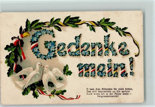 Gedenke mein - Vergissmeinnicht, , Tauben