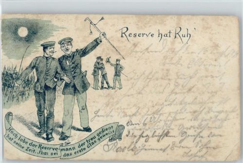 1898 Reserve hat Ruh! Hoch lebe der Reservemann der treu gedient
