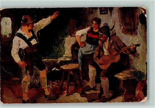 Tuck Serie "Aus dem Tiroler Land Nr. 853 AK Musik auf der Gitarre