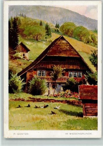 Schwarzwaldhaus Nr. 2 sign Goetze - Wiesengrund