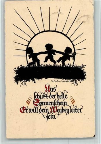 Spruch und Engel - Verlag Meissner & Buch - Stempelflecken Sachse-Schubert, M. Künstlerkarte