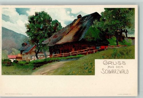 Veltens Künstler AK sign Mutter - Schwarzwaldhaus , litho