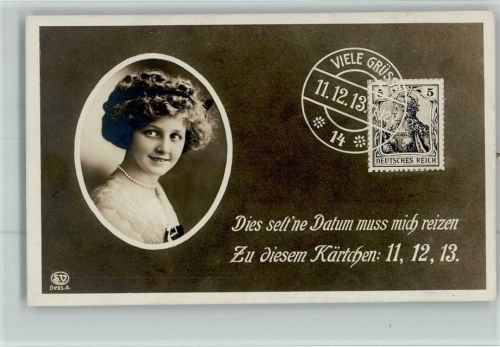 1913 Verlag S.V.D. - Frauenkopf - Datum 11,12,13. AK