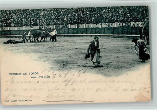 Nr. 695 - Corrida de Toros - Un Ovacion 1902 AK