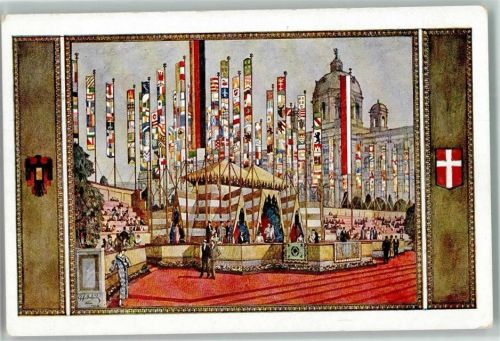 Wien 1928 - X. Dt. Sängerbundesfest - Festpostkarte - Festzelt am Burgring