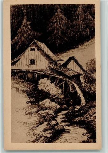 ca 1918 sign Stuecklin - Alte Sägemühle im Schwarzwald - Verlag Hinsche Nr. 8 AK