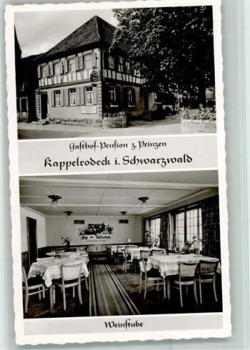 Kappelrodeck Gasthof Pension Zum Prinzen Innenaufnahme Weinstube 2-Bildaufnahme