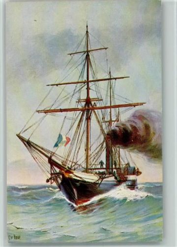 Karte Nr. 229 - Franz. Dampfkorvette "Le Veloce" Segelschiff