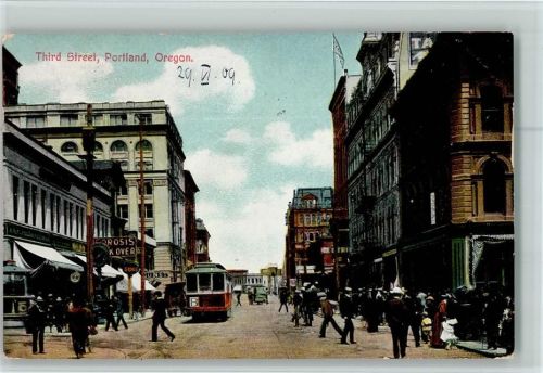 Portland 1909 Third Street Straßenbahn
