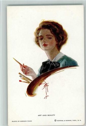Art and Beauty - Frau mit einer Staffelei