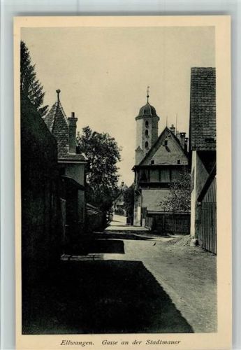 Ellwangen Gasse an der Stadtmauer, sehr gute Erhaltung AK Karte der Stiftung für Heimatschutz, Spenden AK