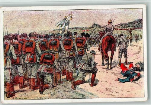 vor der Schlacht: Helm ab zum Gebet - Kriegs-Wohlfahrtskarte Spenden - Vaterländischer Verlag Nr. 8 AK