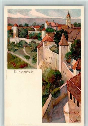 Rothenburg Nr. sign. K. Mutter - Stadtmauer AK Sehr gute Erhaltung