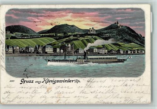Königswinter 1901 Dampfer Burg
