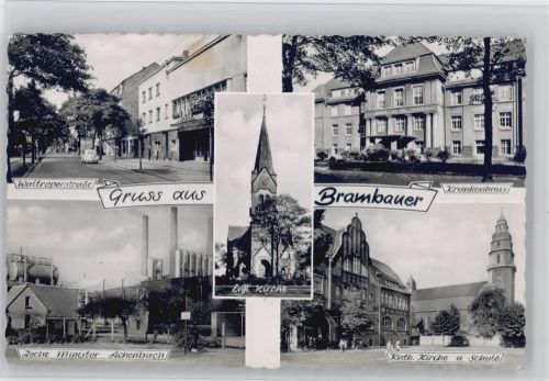 Brambauer Waltroperstraße Krankenhaus Kath. Kirche Schule Zeche Minister Achenbach Evangel. Kirche