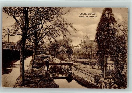 Groß-Gerau 1915 Partie am Graben