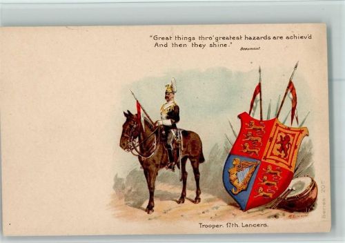 Wappen - Coat of Arms - Uniform , Trooper 17th Lancers - Series 20 AK