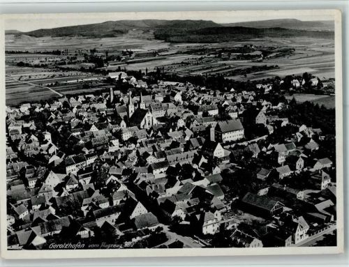 Gerolzhofen 1934 Fliegeraufnahme AK Eckknick