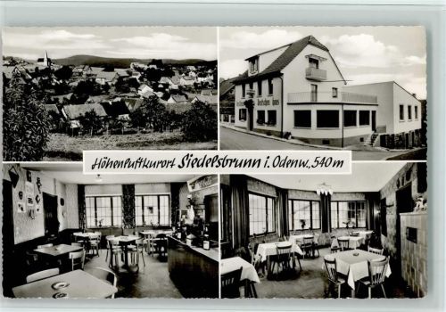 Siedelsbrunn Gasthaus zum Deutschen Haus mit Innenansichten, gute Erhaltung AK
