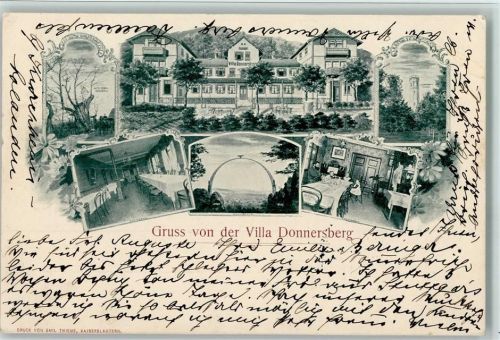 Dannenfels 1900 Villa Donnersberg Innenaufnahmen Mehrfachaufnahme