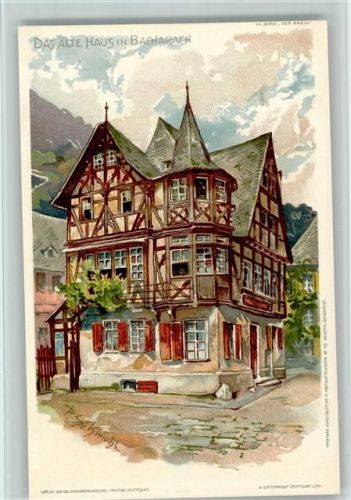 Bacharach sign. Schmohl - Verlag Freytag III.Serie "Der Rhein AK Sehr gute Erhaltung