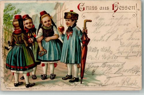 Gruss aus Hessen - Kinder - Kunstanstalt Brüning 9045