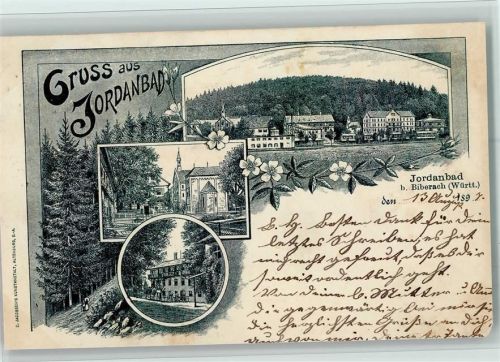 Jordanbad 1897 Gruss aus - versch. Abbildungen