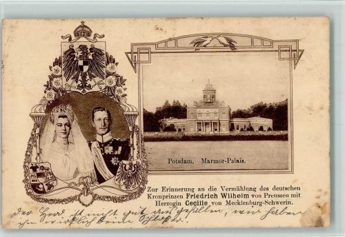 Vermählung des Kronprinzen Wilhelm - Erhaltung fleckig