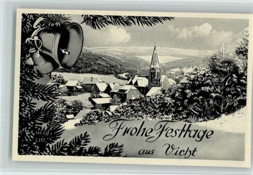 Vicht Frohe Festtage, Glocken, Winter , gute ERhaltung AK