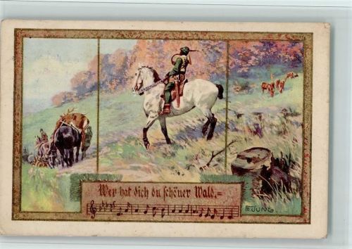 Karte Nr. 571 - sign Jung - Jagdbild Wia 1923 Künstlerkarte
