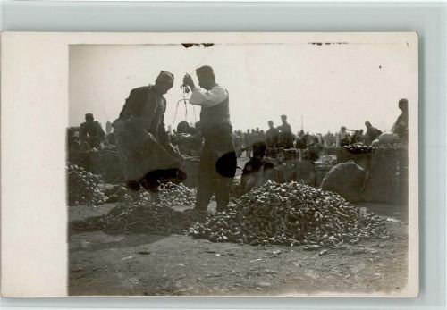 1916 Marktszene, Volkstypen, Trachten, Berufe