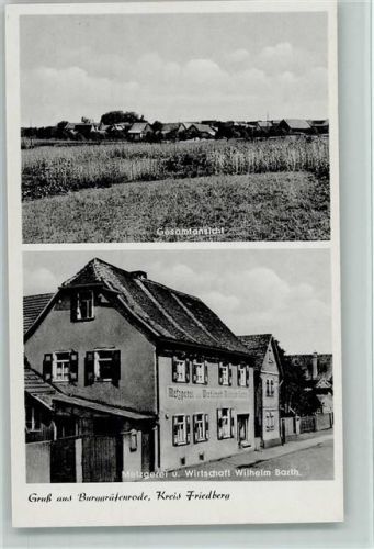 Burg-Gräfenrode Gesamtansicht Metzgerei Wirtschaft Wilhelm Barth 2-Bildaufnahme