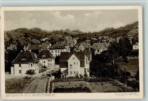 Bensheim Villenviertel Bahnpoststempel Zug 21