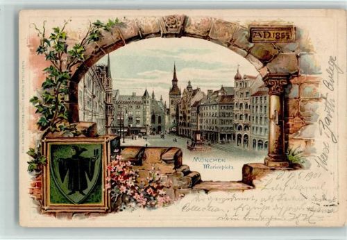 München 1901 Marienplatz Münchner Kindl
