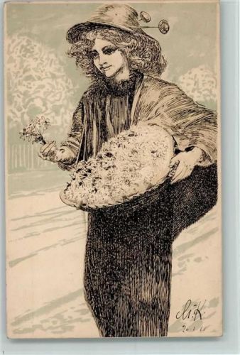 Leipzig Blumentag - Margeritentag 1911 - Künstlerkarte Max Klinger