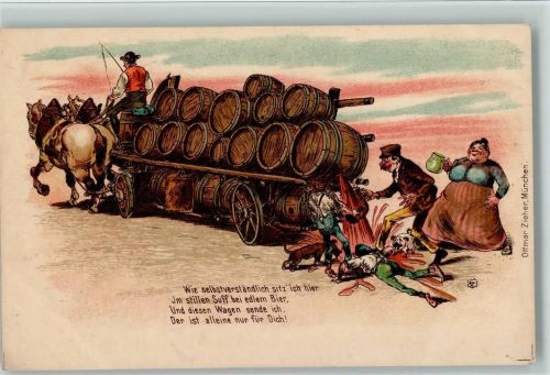 1900 Bierwagen - Biergrüsse - Kunstanstalt Ottmar Zieher