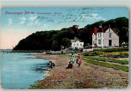 Flensburg 1915 Wassersleben Strand Flensburger Föhrde