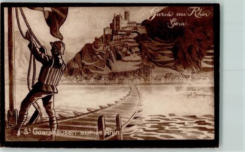 St. Goarshausen La Garde au Rhin Genie St. Goarshausen sur le Rhin sign
