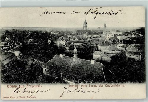 Freystadt 1905 Ansicht vom Turme der Gnadenkirche