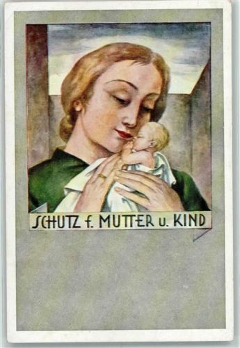 sign. Wehinger "Die Mutter" Wohltätigkeitskarte des Mutterschutzwerkes der Vaterländischen Front