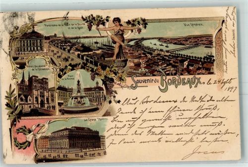 Bordeaux 1897 Lithographie
