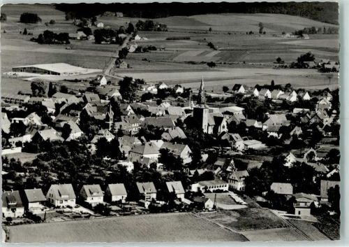 Schledehausen Fliegeraufnahme Rückseite mit Abschürfungen bzw Kleberesten