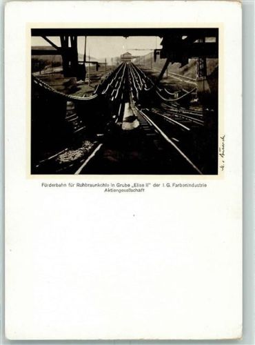 Merseburg Förderbahn für Rohbraunkohle in Grube Elise II der I.G. Farbenindustrie Aktiengesellschaft