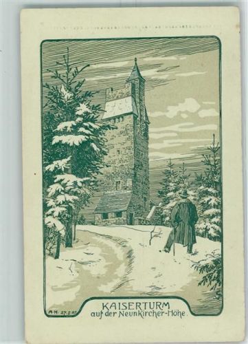 Neunkirchen Kaiserturm auf der Neunkircher-Höhe sign