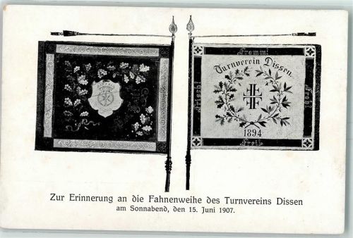 Dissen Fahnenweihe des turnvereins Jahreszahl 15. Juni 1907
